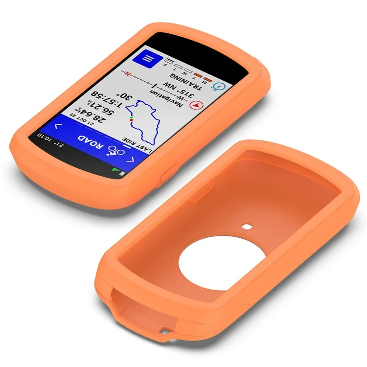 For Garmin Edge 1040 Scratch Resistant Soft Silicone Case Bike GPS Computer Protective Cover - Orange-Cellmalls