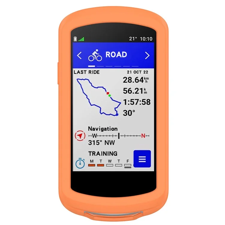 For Garmin Edge 1040 Scratch Resistant Soft Silicone Case Bike GPS Computer Protective Cover - Orange-Cellmalls