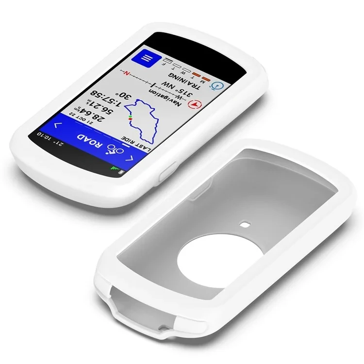 For Garmin Edge 1040 Scratch Resistant Soft Silicone Case Bike GPS Computer Protective Cover - White-Cellmalls