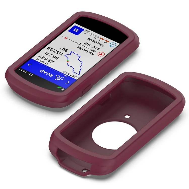 For Garmin Edge 1040 Scratch Resistant Soft Silicone Case Bike GPS Computer Protective Cover - Wine Red-Cellmalls