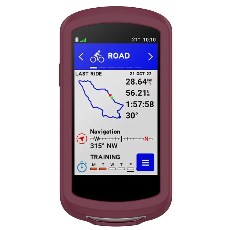 For Garmin Edge 1040 Scratch Resistant Soft Silicone Case Bike GPS Computer Protective Cover - Wine Red-Cellmalls