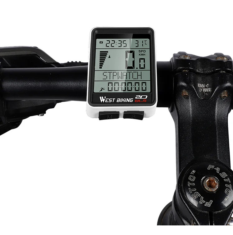 WEST BIKING 0702049 Wireless MTB Road Bike Computer Waterproof Backlight Screen Cycling Speedometer-Cellmalls