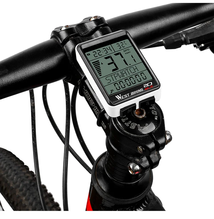 WEST BIKING 0702049 Wireless MTB Road Bike Computer Waterproof Backlight Screen Cycling Speedometer-Cellmalls