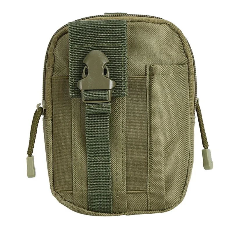 CH082 Outdoor Tactical Molle Fanny Pack Men Waterproof Oxford Fabric Phone Holder Wrist Bag - Army Green-Cellmalls