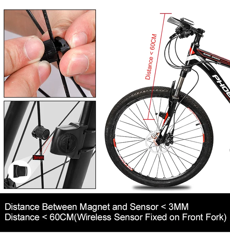 WEST BIKING 0702049 Wireless MTB Road Bike Computer Waterproof Backlight Screen Cycling Speedometer-Cellmalls