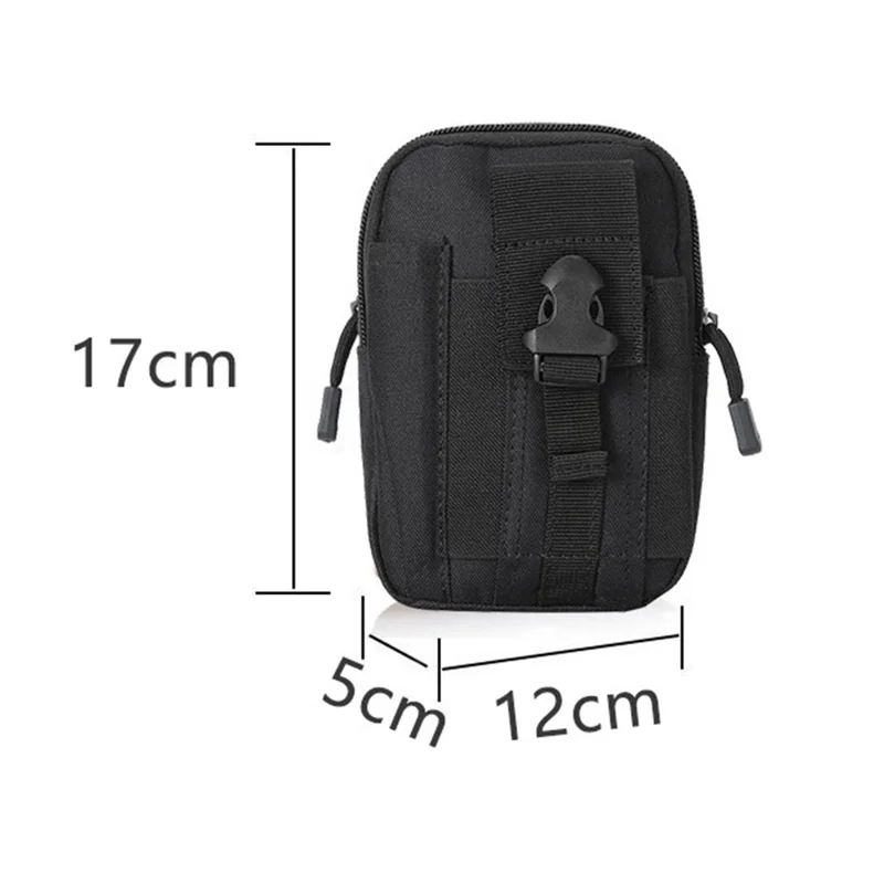 CH082 Outdoor Tactical Molle Fanny Pack Men Waterproof Oxford Fabric Phone Holder Wrist Bag - Army Green-Cellmalls