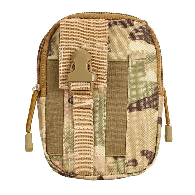 CH082 Outdoor Tactical Molle Fanny Pack Men Waterproof Oxford Fabric Phone Holder Wrist Bag - CP Camouflage-Cellmalls