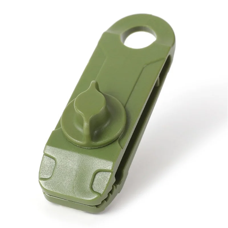 5Pcs / Set Outdoor Tent Canopy Tarp Clip Awning Windproof Fixed Buckle Clip for Camping Hiking - Army Green-Cellmalls