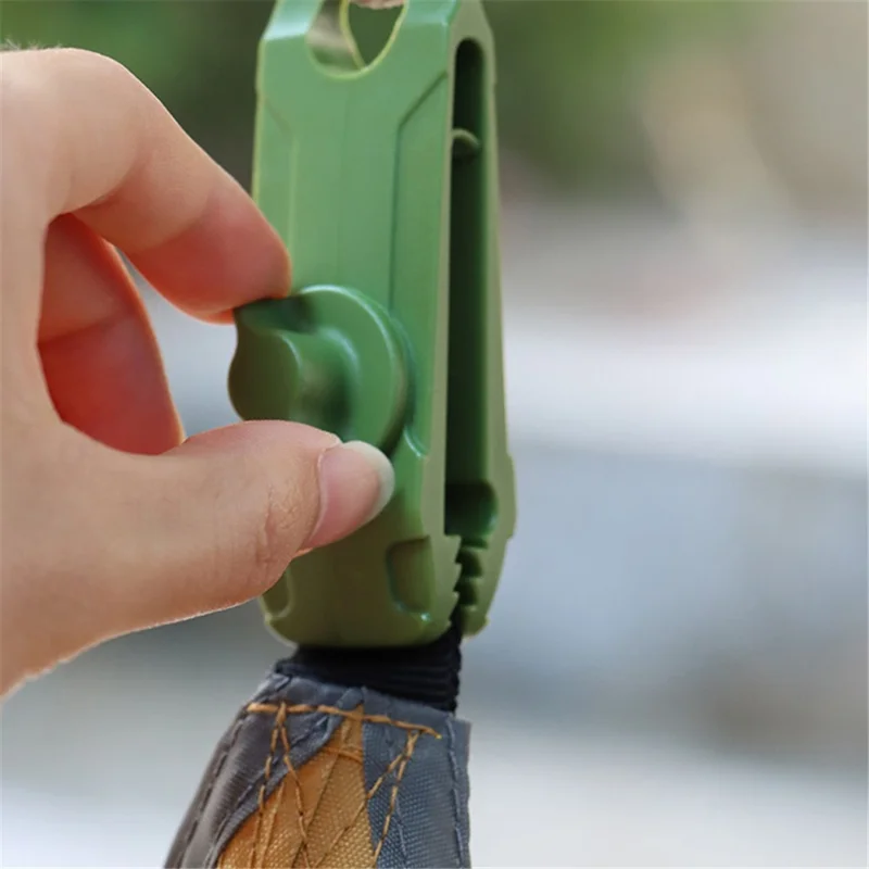 5Pcs / Set Outdoor Tent Canopy Tarp Clip Awning Windproof Fixed Buckle Clip for Camping Hiking - Army Green-Cellmalls
