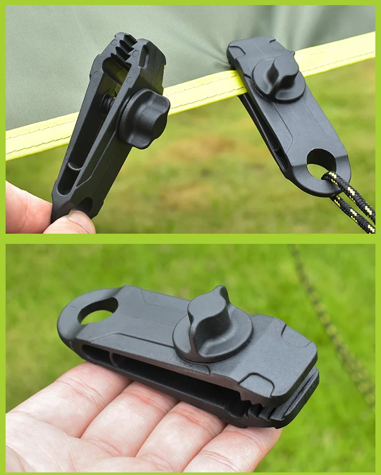5Pcs/Set Outdoor Tent Canopy Tarp Clip Awning Windproof Fixed Buckle Clip for Camping Hiking-Cellmalls
