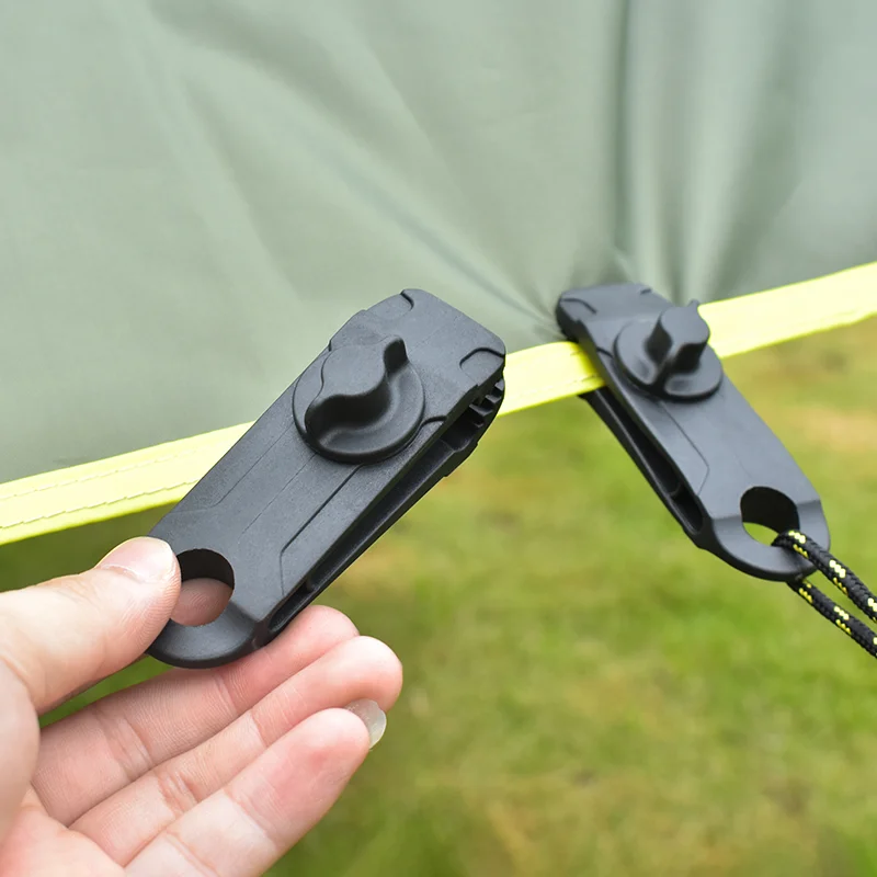 5Pcs/Set Outdoor Tent Canopy Tarp Clip Awning Windproof Fixed Buckle Clip for Camping Hiking-Cellmalls