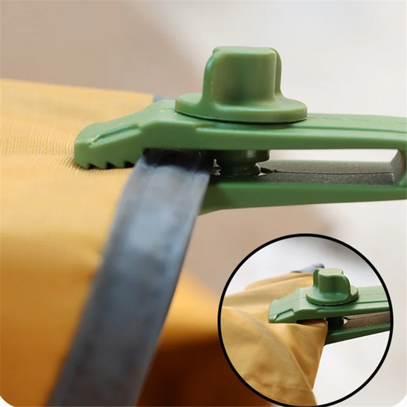 5Pcs / Set Outdoor Tent Canopy Tarp Clip Awning Windproof Fixed Buckle Clip for Camping Hiking - Green-Cellmalls