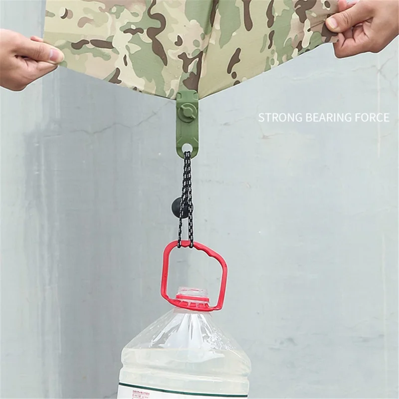 5Pcs / Set Outdoor Tent Canopy Tarp Clip Awning Windproof Fixed Buckle Clip for Camping Hiking - Green-Cellmalls