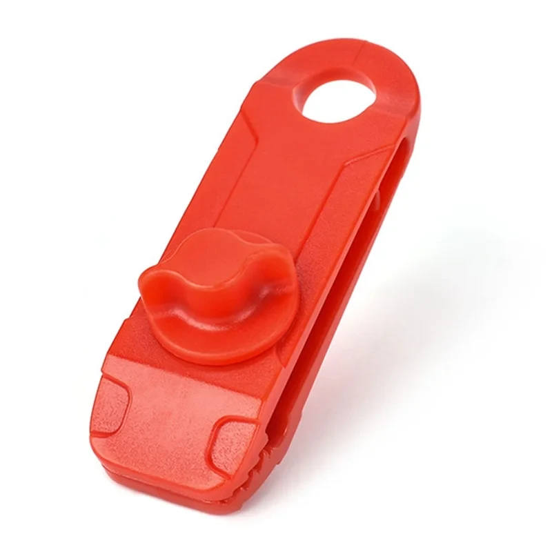 5Pcs / Set Outdoor Tent Canopy Tarp Clip Awning Windproof Fixed Buckle Clip for Camping Hiking - Red-Cellmalls