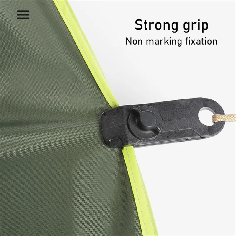 5Pcs / Set Outdoor Tent Canopy Tarp Clip Awning Windproof Fixed Buckle Clip for Camping Hiking - Yellow-Cellmalls