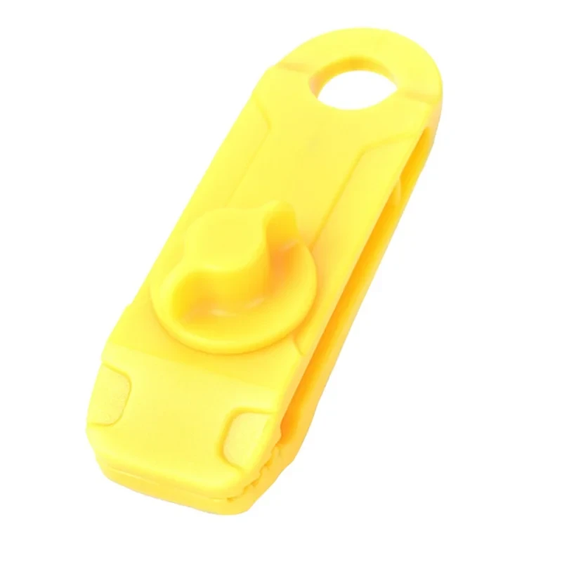 5Pcs / Set Outdoor Tent Canopy Tarp Clip Awning Windproof Fixed Buckle Clip for Camping Hiking - Yellow-Cellmalls