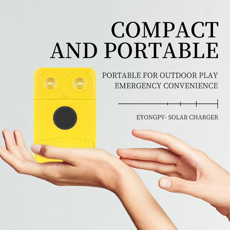 EYONGPV OWL-CSP Outdoor Camping Solar Power Bank 5000mAh Portable Charger Emergency Mobile Power Supply Solar Lamp - White-Cellmalls
