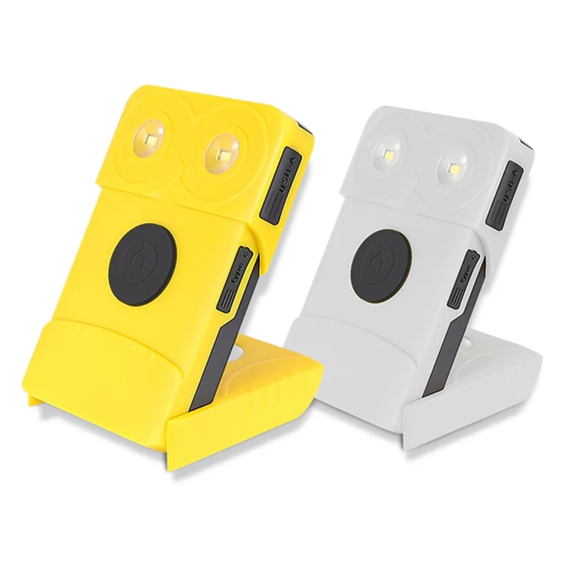 EYONGPV OWL-CSP Outdoor Camping Solar Power Bank 5000mAh Portable Charger Emergency Mobile Power Supply Solar Lamp - White-Cellmalls