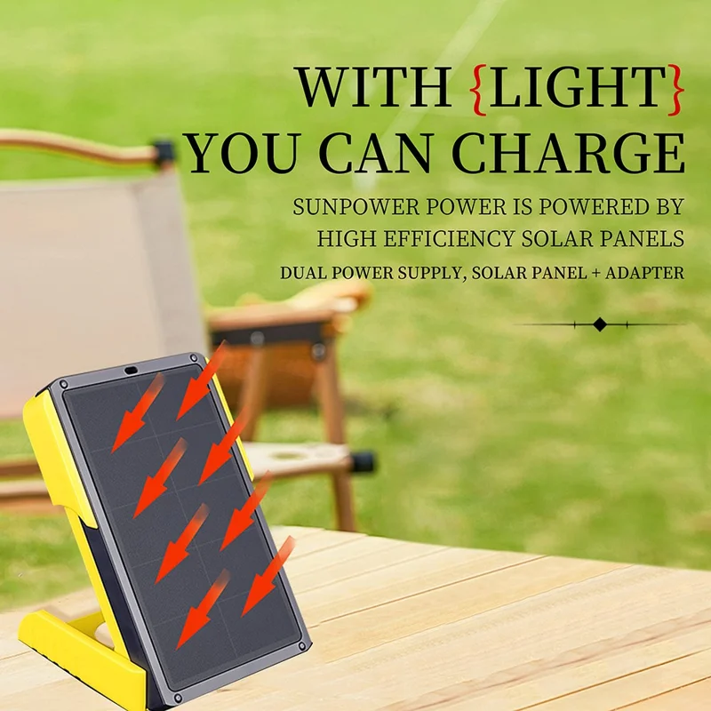 EYONGPV OWL-CSP Outdoor Camping Solar Power Bank 5000mAh Portable Charger Emergency Mobile Power Supply Solar Lamp - Yellow-Cellmalls