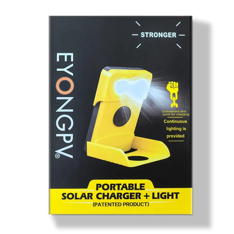 EYONGPV OWL-CSP Outdoor Camping Solar Power Bank 5000mAh Portable Charger Emergency Mobile Power Supply Solar Lamp - Yellow-Cellmalls