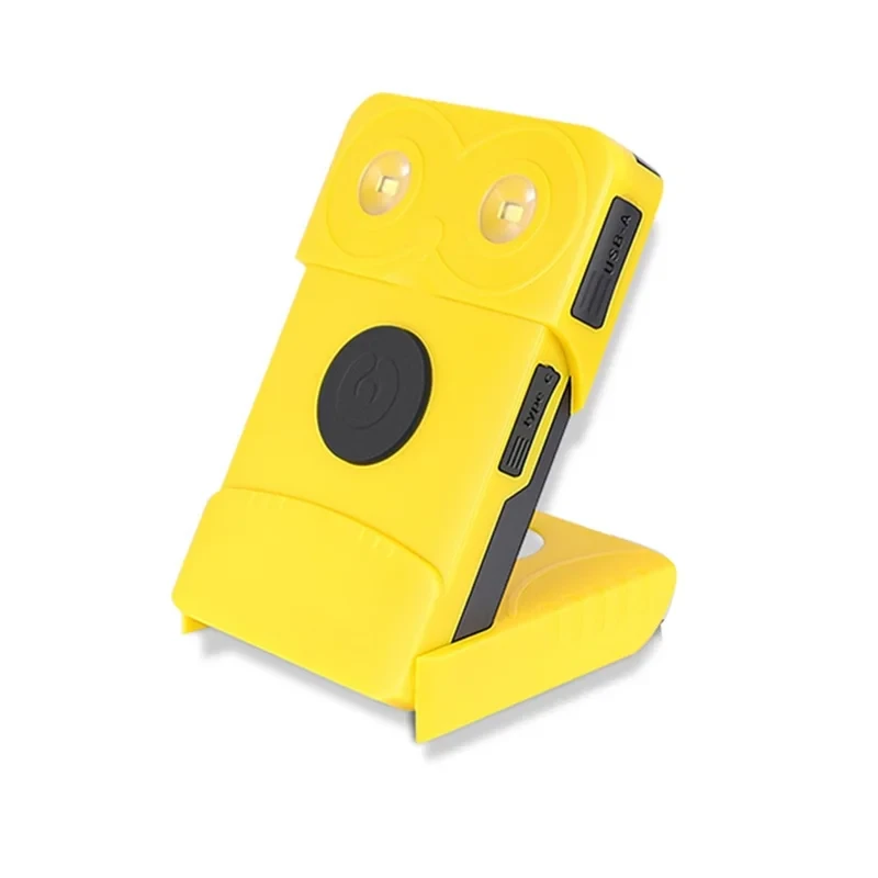 EYONGPV OWL-CSP Outdoor Camping Solar Power Bank 5000mAh Portable Charger Emergency Mobile Power Supply Solar Lamp - Yellow-Cellmalls