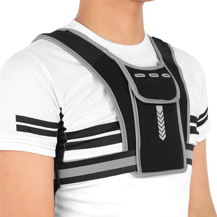 Outdoor Sports Chest Bag Tactical Chest Bag Reflective Vest Workout Gear for Running Hiking Cycling-Cellmalls