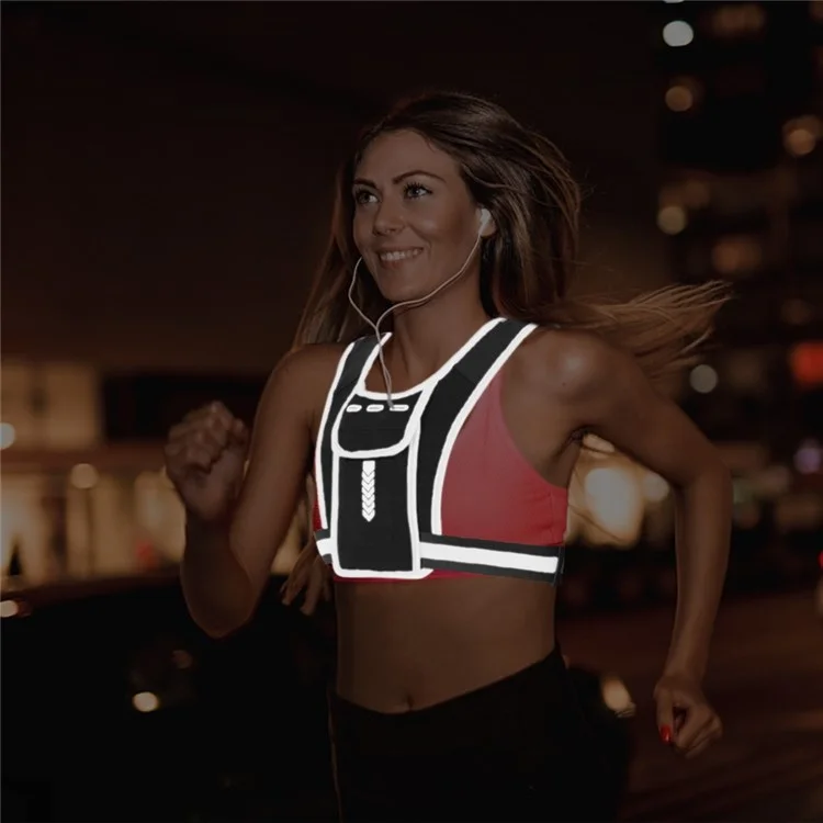 Outdoor Sports Chest Bag Tactical Chest Bag Reflective Vest Workout Gear for Running Hiking Cycling-Cellmalls