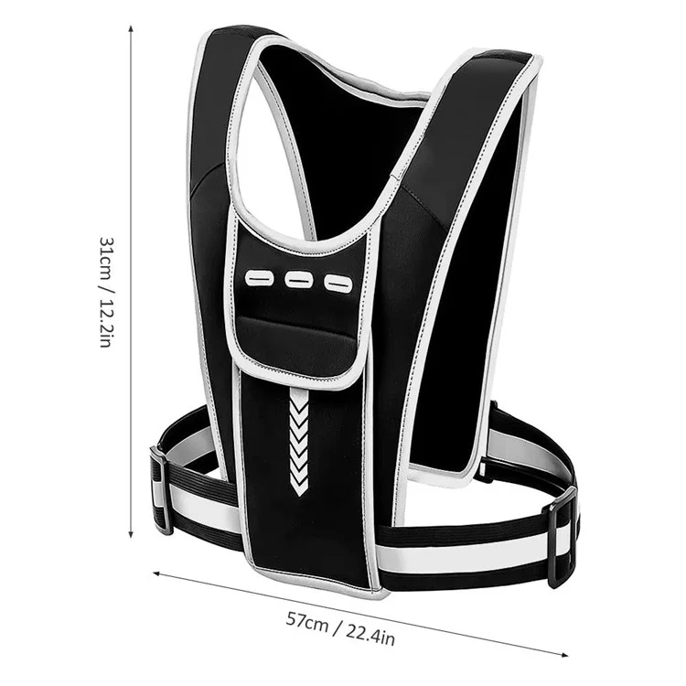 Outdoor Sports Chest Bag Tactical Chest Bag Reflective Vest Workout Gear for Running Hiking Cycling-Cellmalls