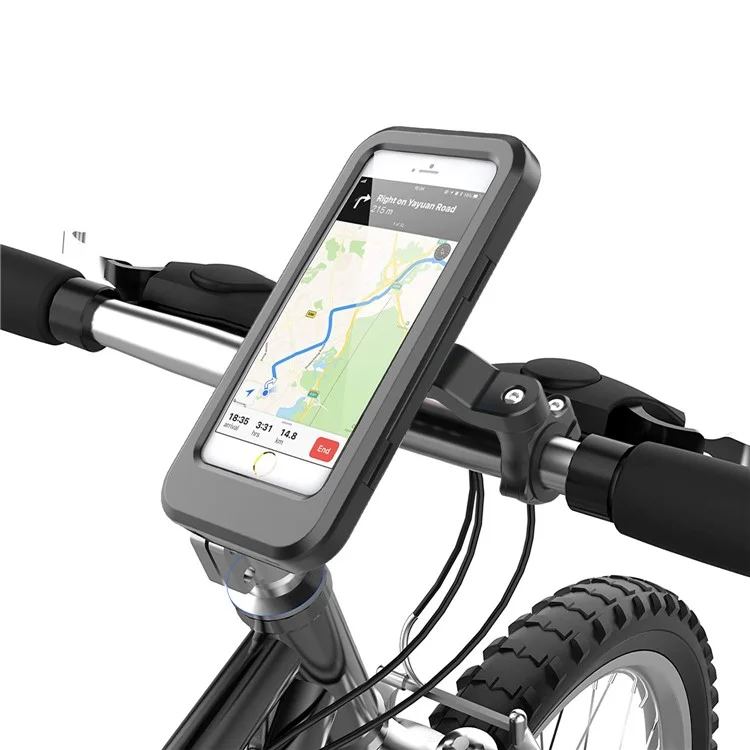 HL-69 Bike Handlebar Cell Phone Holder Mount Waterproof Phone Case Cycling Motorcycle Touch Screen Holder Bracket-Cellmalls