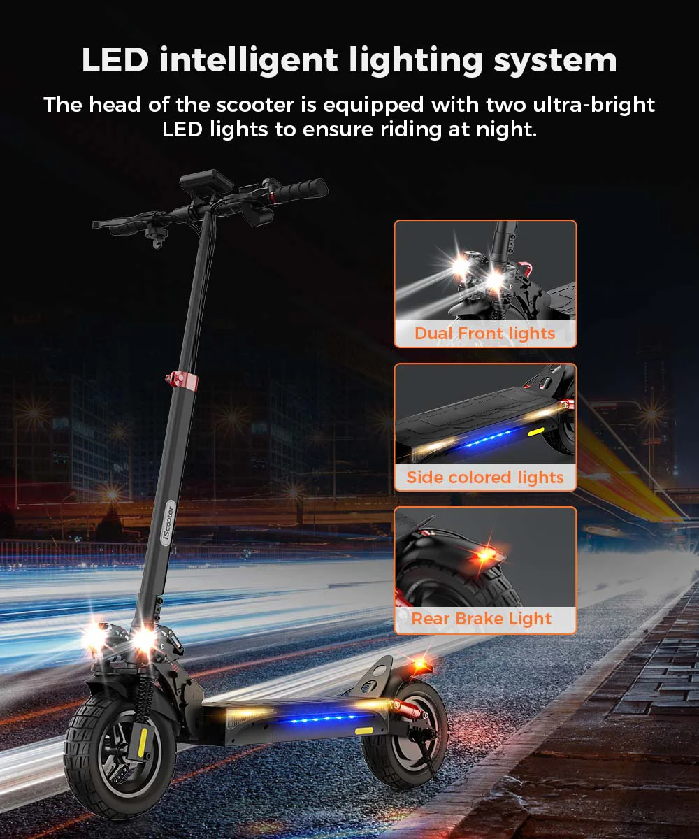 ISCOOTER iX4 Electric Scooter 10 Inch Tire 800W Motor 45km / h Max Speed with 48V 15Ah Battery, Support App - Region A-Cellmalls