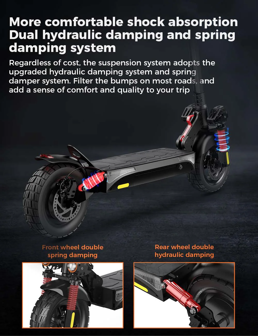 ISCOOTER iX4 Electric Scooter 10 Inch Tire 800W Motor 45km / h Max Speed with 48V 15Ah Battery, Support App - Region A-Cellmalls