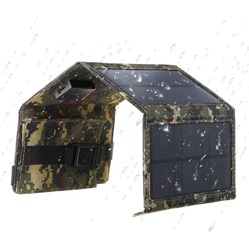 20W Foldable Solar Panel Portable Power Station Generator USB Charger - Black-Cellmalls