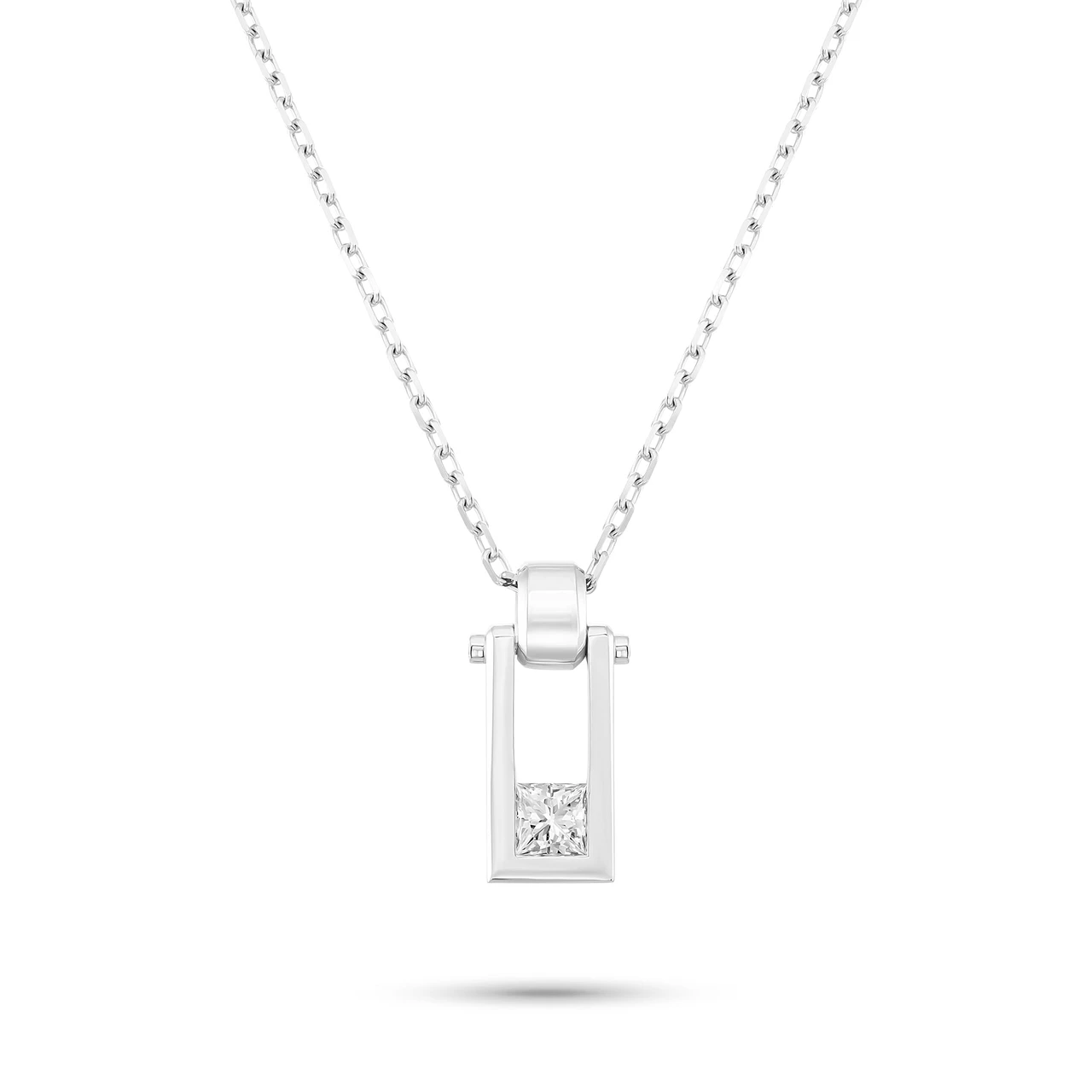 0.50ct Princess-Cut White Diamond Men's Pendant