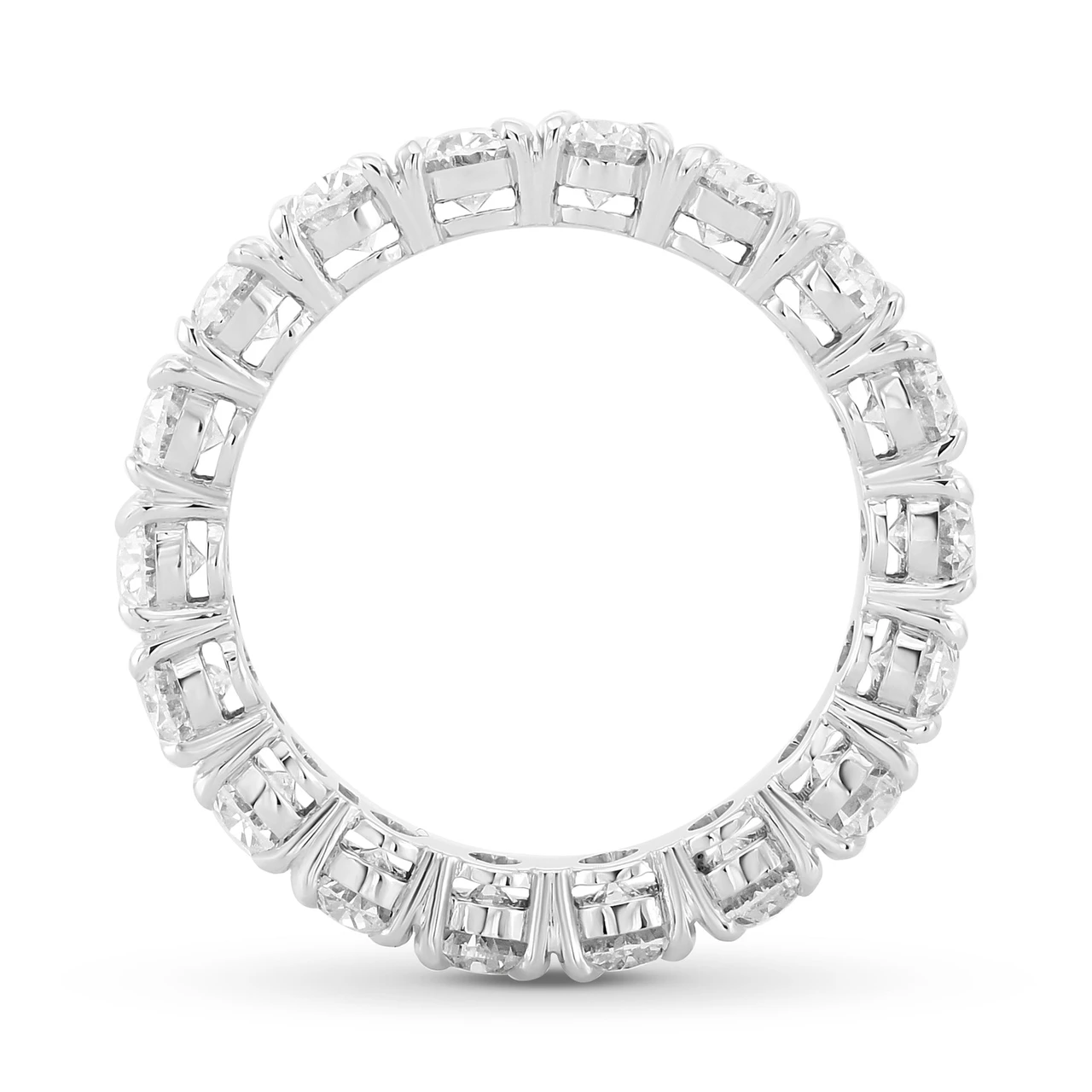 Colorless F color Oval Diamond Full Eternity Ring