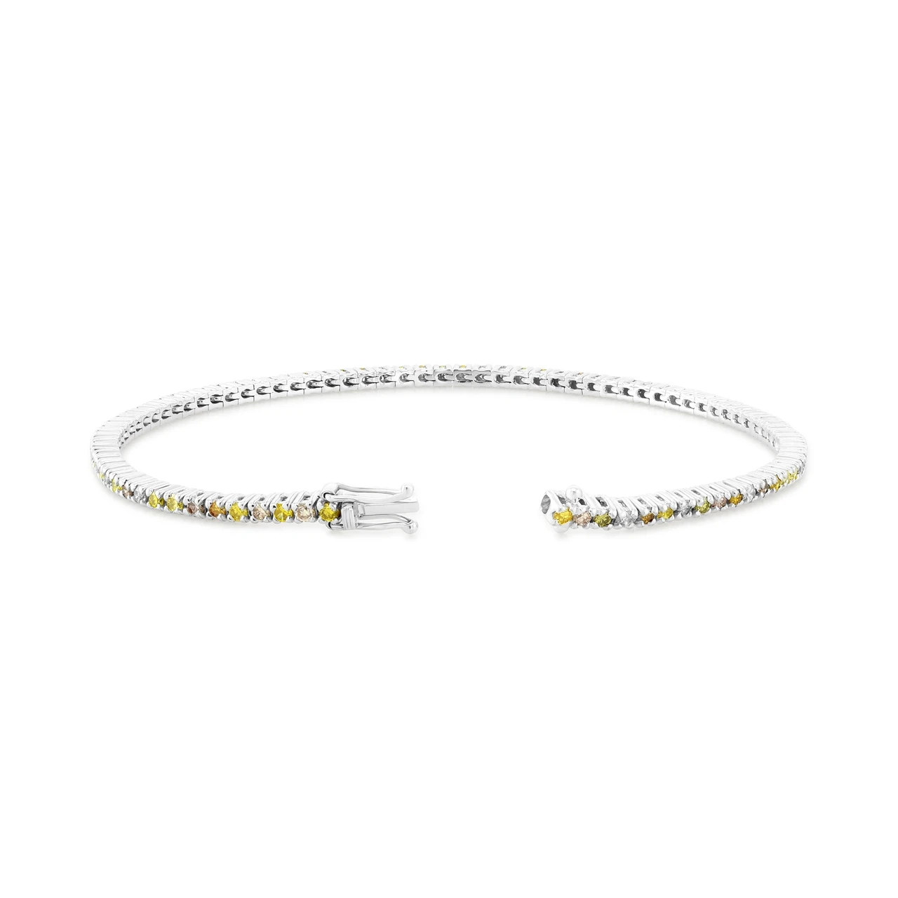 Multicolored Diamond Tennis Bracelet