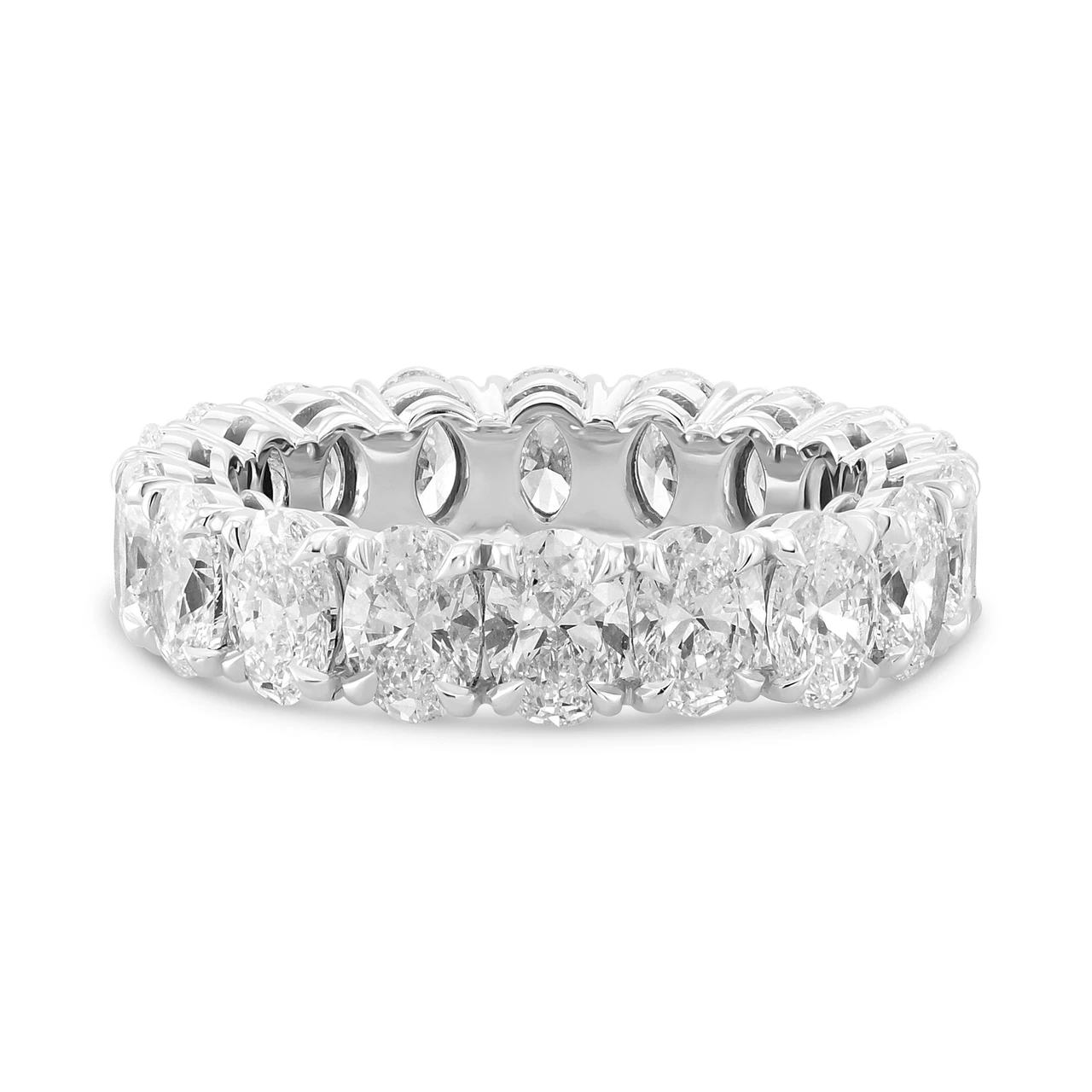 Colorless F color Oval Diamond Full Eternity Ring