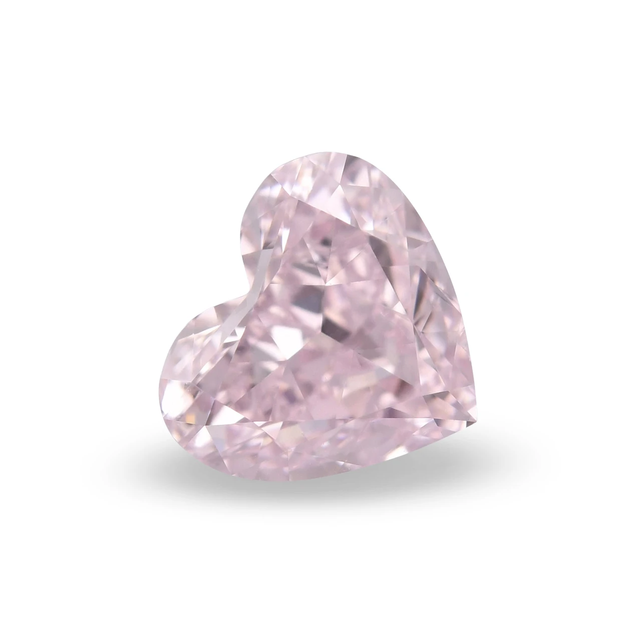 1.00 Carat Fancy Purplish Pink Heart Diamond SI2 GIA