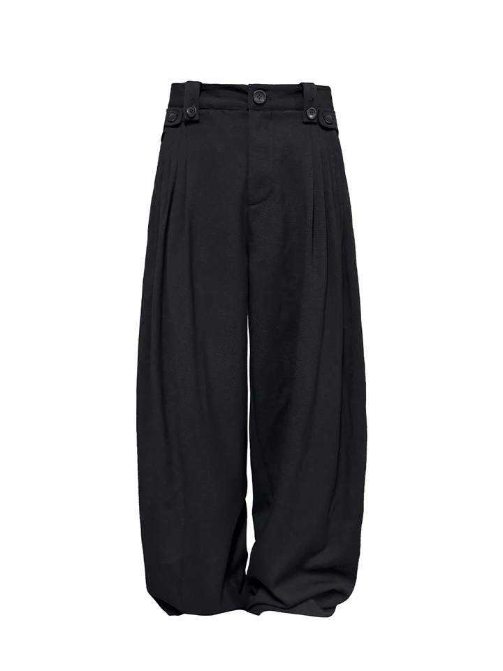 【JCAESAR】RECTANGULAR LONG PANTS Jcaesar Waistless Rectangular Long Pants | Wide-Leg No