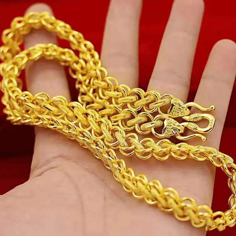 Lucky Thai chain, men's Vietnamese sand gold big gold chain, wealthy gold oversized and super thick gold-plated necklace