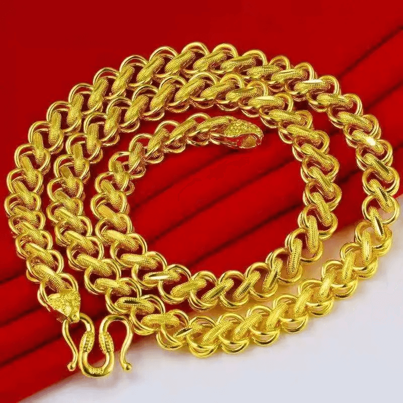 Lucky Thai chain, men's Vietnamese sand gold big gold chain, wealthy gold oversized and super thick gold-plated necklace