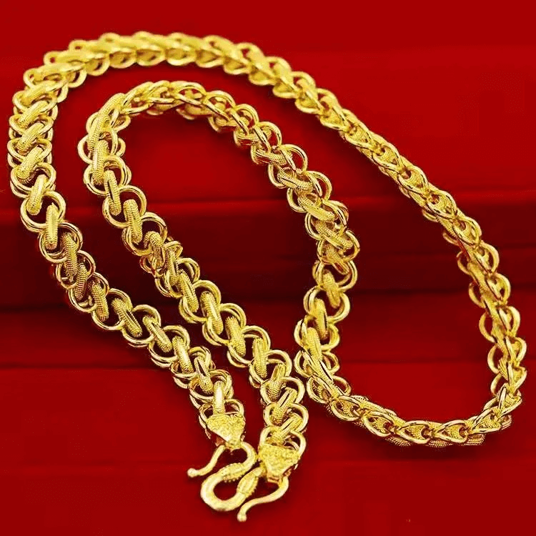 Lucky Thai chain, men's Vietnamese sand gold big gold chain, wealthy gold oversized and super thick gold-plated necklace