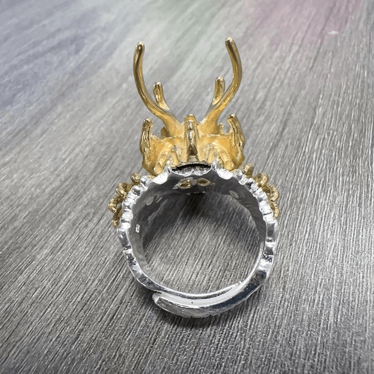 Retro and domineering Golden Dragon men's ring, hip-hop trend personalized design, adjustable opening ring