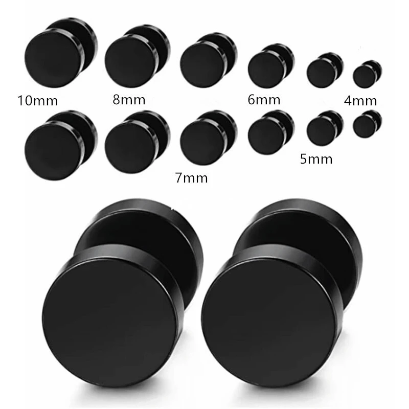 Black barbell ear stud, factory direct sales