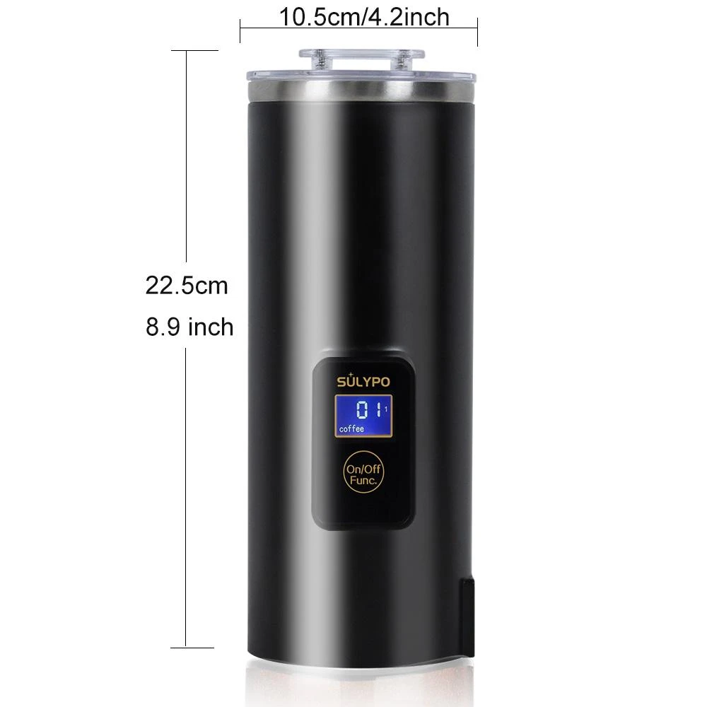 Single serve coffee maker, travel percolator electric,travel coffee maker incorporated computer chips, in RV/solar power station,mug coffee pot,8oz, Auto Shut-off,Permanent Filter