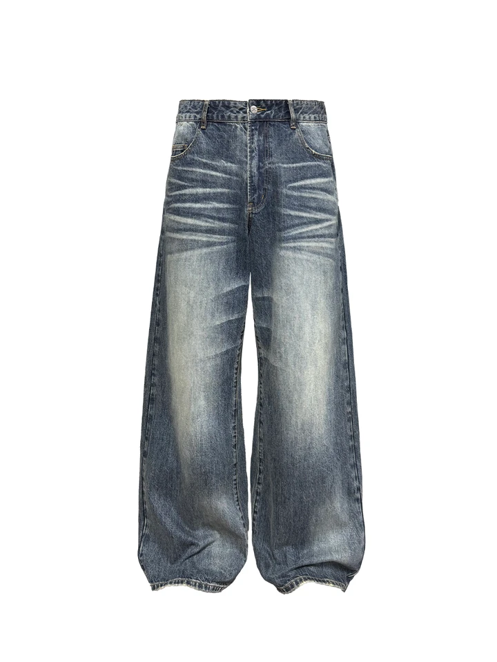 パンツ jcaesar studio DIRTY DENIMS Jcaesar Dirty Denims – Mud-Dyed Wide-Leg Vintage Jeans