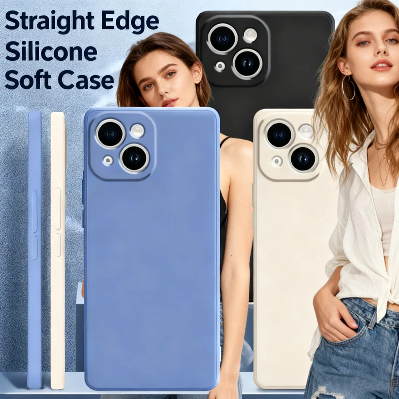 iPhone 14 Protective Case, Reinforced Corners, Impact Absorption Design, Scratch-Proof, Compatible with Wireless Charging