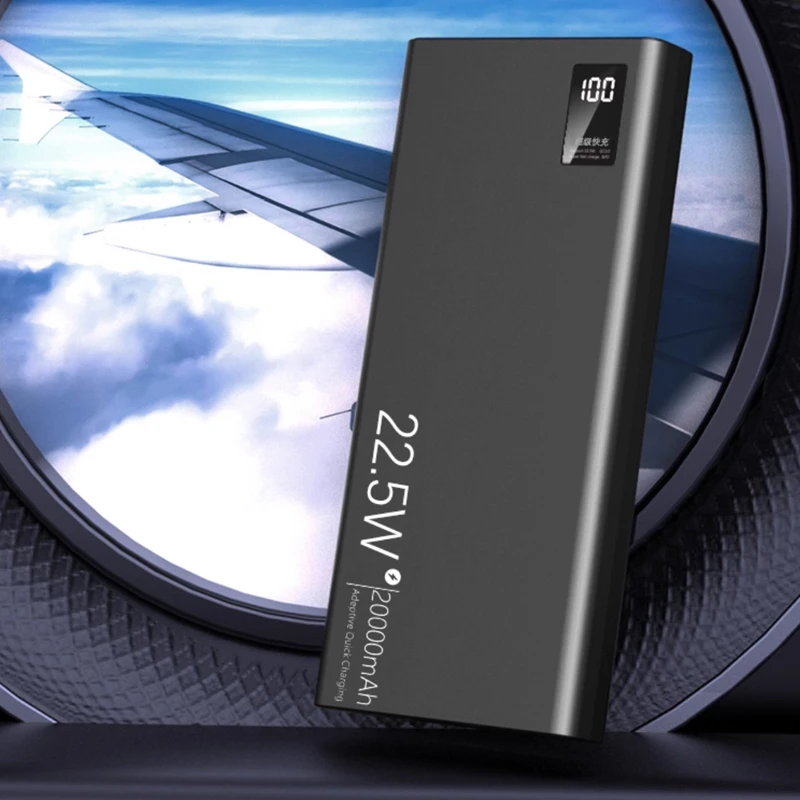 20000mAh Portable Charger, 22.5W PD Fast Charging Power Bank, Compatible with iPhone 15/14, Samsung, USB-C & USB-A Output