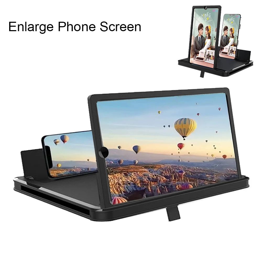 10-Inch Phone Screen Magnifier, Phone Holder with HD Screen, Multipurpose Phone Accessories for Home Office Use, Stand