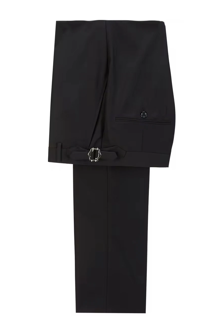Lionel Fashion Black Jacquard Double Breasted Appliques Wedding Men Suits