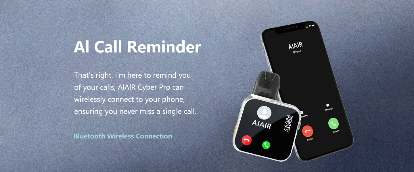 AlAlR Cyber Pro AI Smart Vape MOD 30W Replaceable POD e cigarette kit Touch Screen